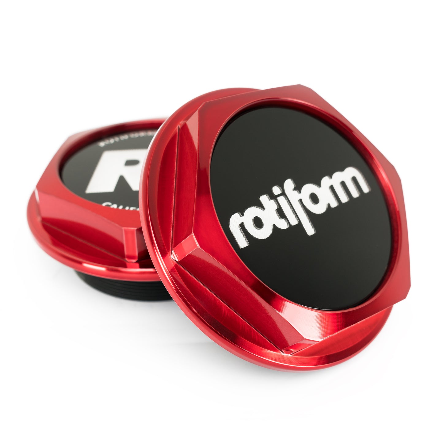 Rotiform Zentralverschluss Nabendeckel – Candy Rot Optik