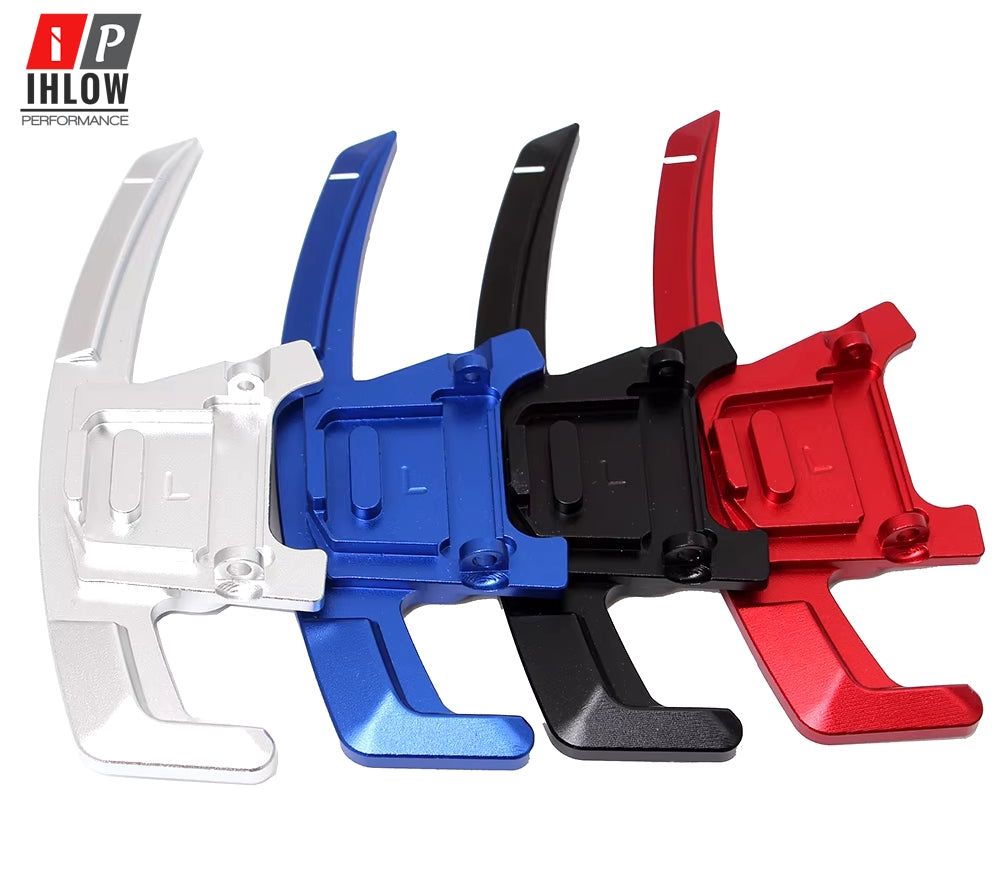 Aluminium Schaltwippen V2 VW Golf 7 GTI / R / CS T-Roc Tiguan Polo Rot Blau Schwarz Silber
