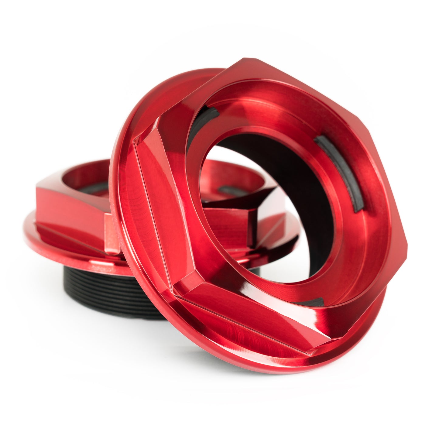 Rotiform Zentralverschluss Nabendeckel – Candy Rot Optik