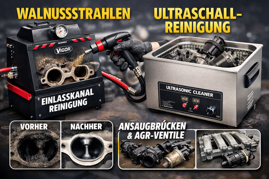 Einlasskanal- und Ansaugsystem Reinigung (Verkokung entfernen)