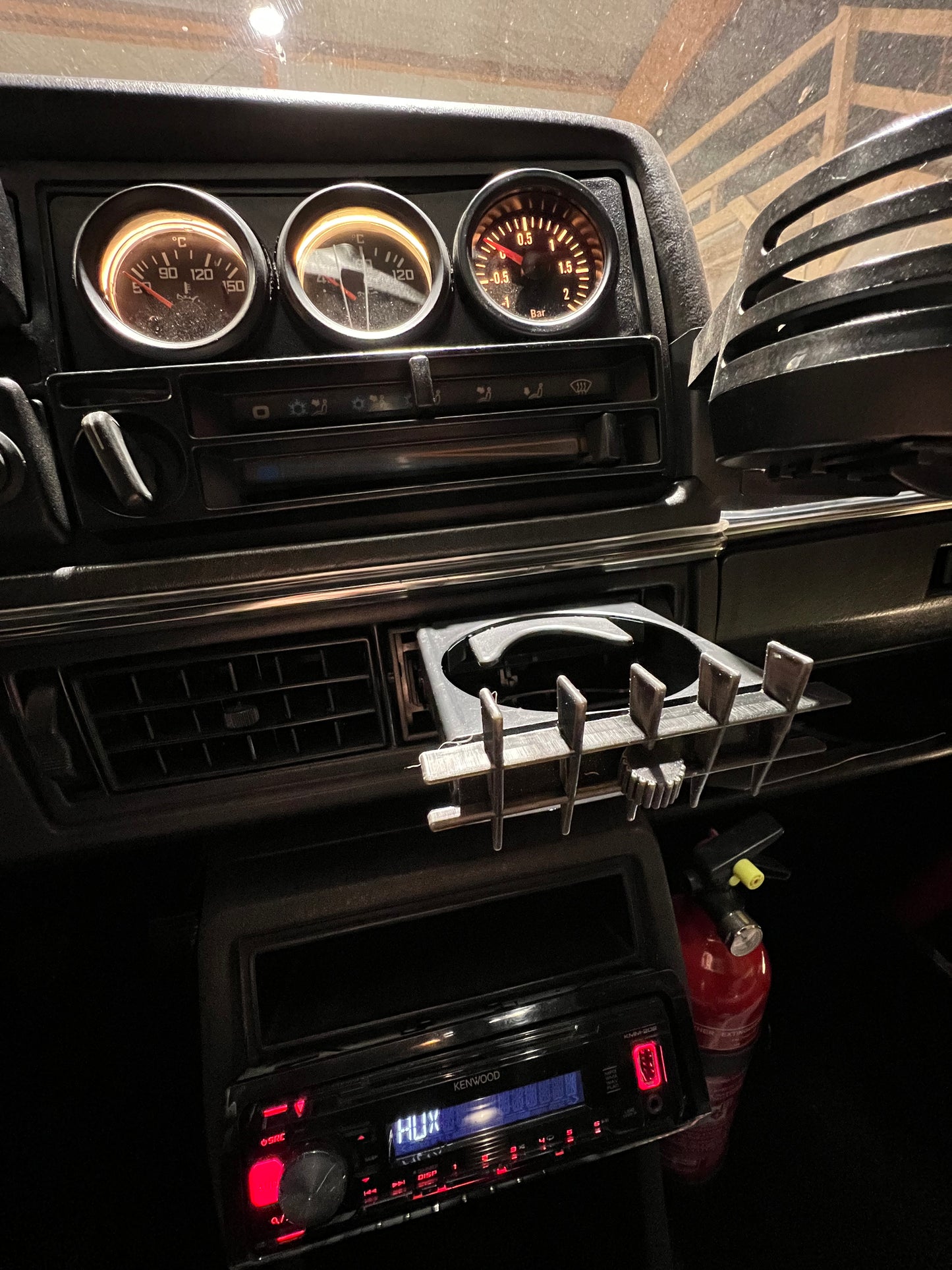 VW Golf 2 Mk2 Getränkehalter CupHolder komplett Einbaufertig
